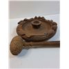 Image 2 : Hand Carved European Style Nutcracker Bowl w/ Mallet - 9" x 3"