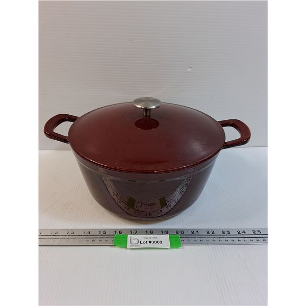 Kirkland Cast Enamel Pot w/ Lid - 11" x 5"