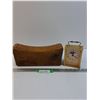 Image 1 : Chinese Wooden Headrest - 12" x 3.5" x 5" & Dumai Desk Clock - As Is