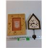 Image 1 : Antwerpen Fabric Framed (5" x 7") & Battery Opereated Wall Clock - 8" x 5"