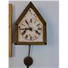 Image 3 : Antwerpen Fabric Framed (5" x 7") & Battery Opereated Wall Clock - 8" x 5"