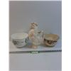 Image 1 : (2) Metal Enameled Bowls & Rooster Pitcher
