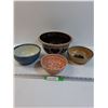 Image 1 : (4) Bowls: Pottery & Ceramic - Assorted Styles & Sizes