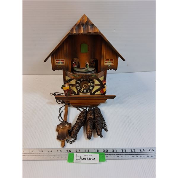 Cuckoo Clock - Made in West Germany - 10" x 7" x 12"