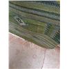 Image 2 : Green Southwestern/Mexican Style Outdoor Rug - 50" x 80" - HAS PET HAIR
