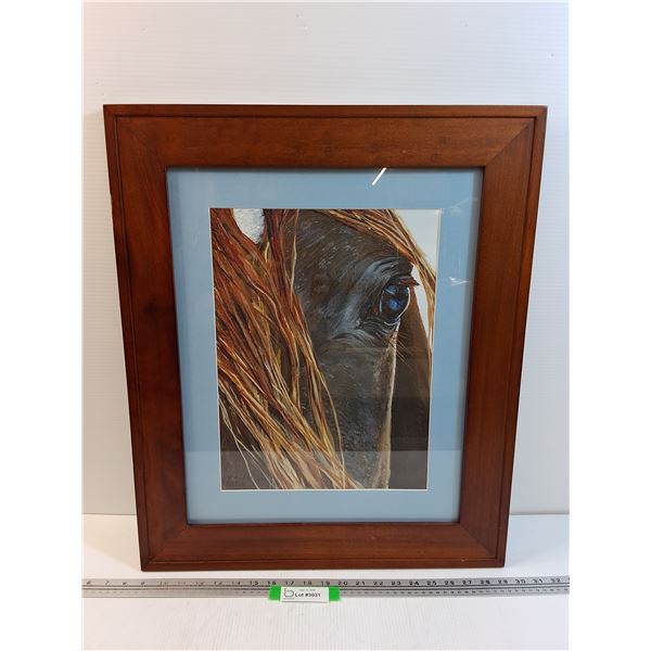 Print of "Scarlet" Horse By Pat Bliss in Picture Frame - 21" x 25"
