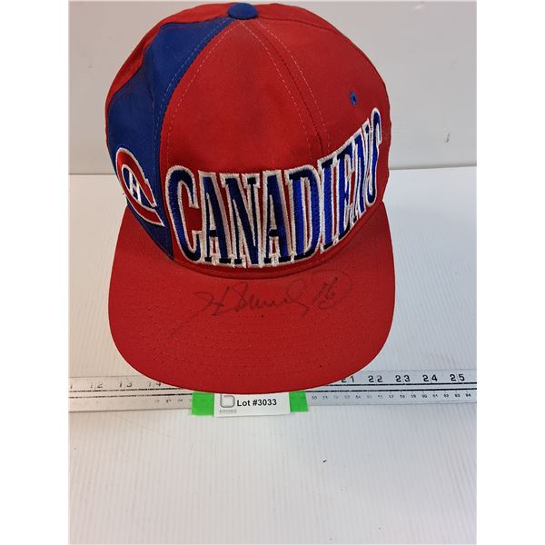 Montreal Canadiens Hockey Baseball Hat - "Signed" by Henri Richard #16 - CANNOT GUARANTEE AUTHENTICA