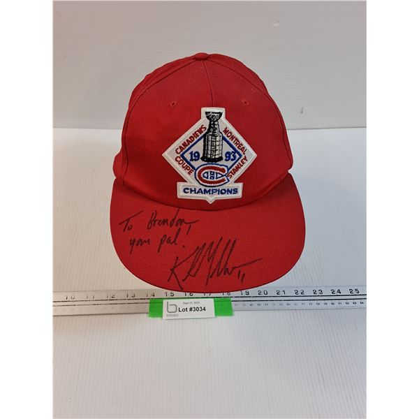 Canadiens Montreal Hockey Baseball Hat - "Signed" Kirk Muller - CANNOT GUARANTEE AUTHENTICATION
