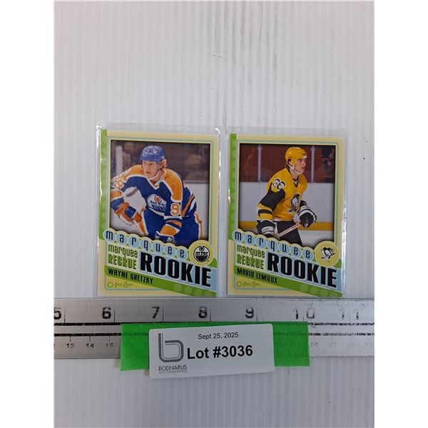 (2) Hockey Trading Cards: Mario Lemieux & Wayne Gretzky - 2012 Edition - CANNOT GUARANTEE AUTHENTICA