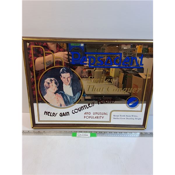 Pepsadent Mirrored Advertisment Picture in Frame - 23" x 17"