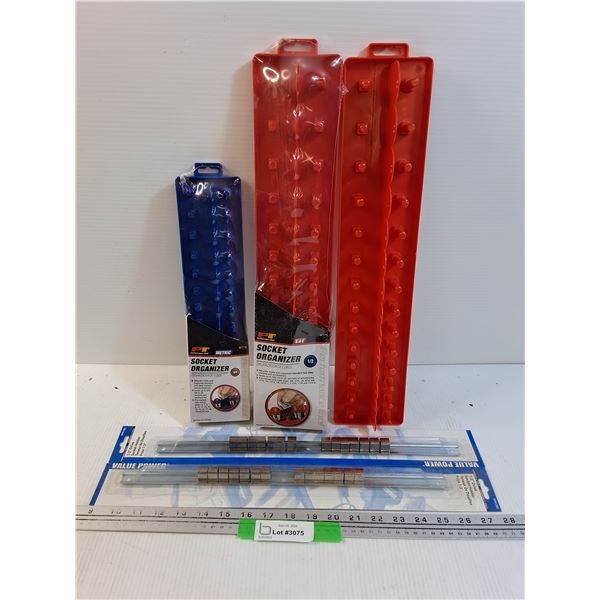 (5) Socket Organizers 1/2" & 3/8"