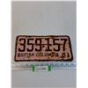 Image 1 : British Columbia 1961 License Plate