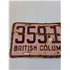 Image 2 : British Columbia 1961 License Plate
