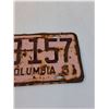 Image 3 : British Columbia 1961 License Plate
