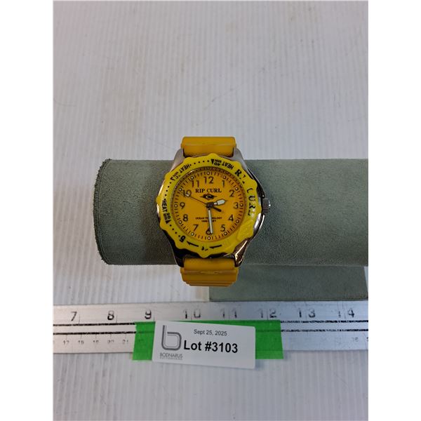 Yellow Rip Curl Quartz Watch - Works