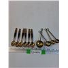 Image 1 : (4) Measuring Spoons & (6) Salt Cellar Style Spoons