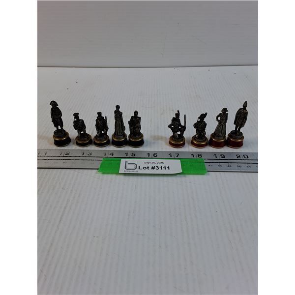 (9) Metal Soldiers Figurines - 2" Tall