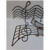 Image 2 : (2) Musical Wire Art & Coat Hanger - 32"L x 12" T x 2" D