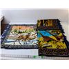 Image 1 : (2) Nature Fabric Tapestries Up to 54" x 37"