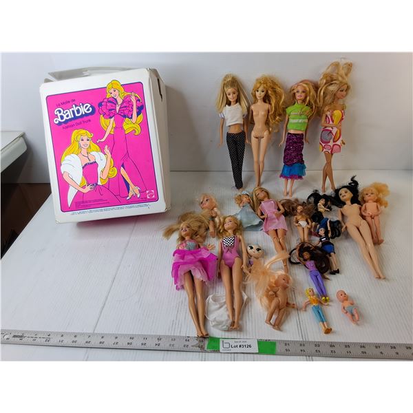 Barbie Fashion Doll Trunk & Miscellaneous Dolls
