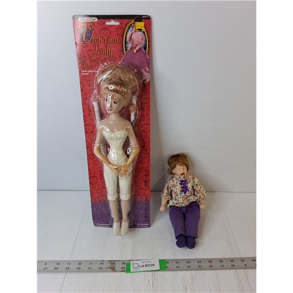 Victorian Lady Doll & Crochet Instructions & Crying Infant Porcelain Doll