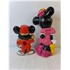 Image 2 : Mickey/Minnie Mouse Coinbanks Up to 12", As Is