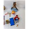 Image 2 : Toy Figurines- Red Riding Hood, Trolls, Frozen Book, Misc.