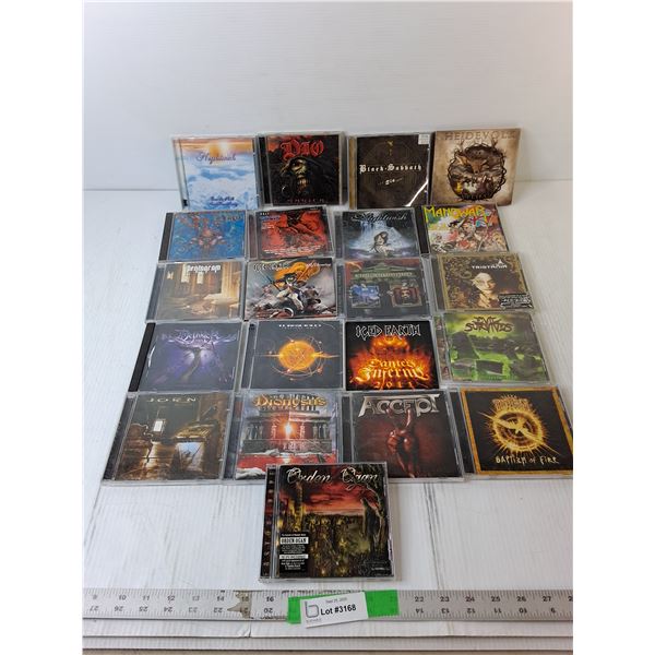(21) Rock CDs- Black Sabbath, Manowar, Nightwish, Misc.
