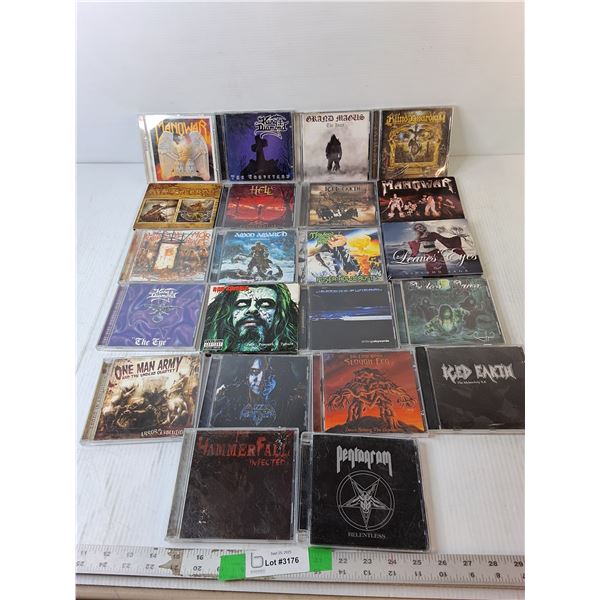(22) Rock CDs- Rob Zombie, Manowar, King Diamond, Misc.