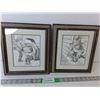 Image 1 : (2) Bernie Brown Western Framed Prints 11.5" x 10"