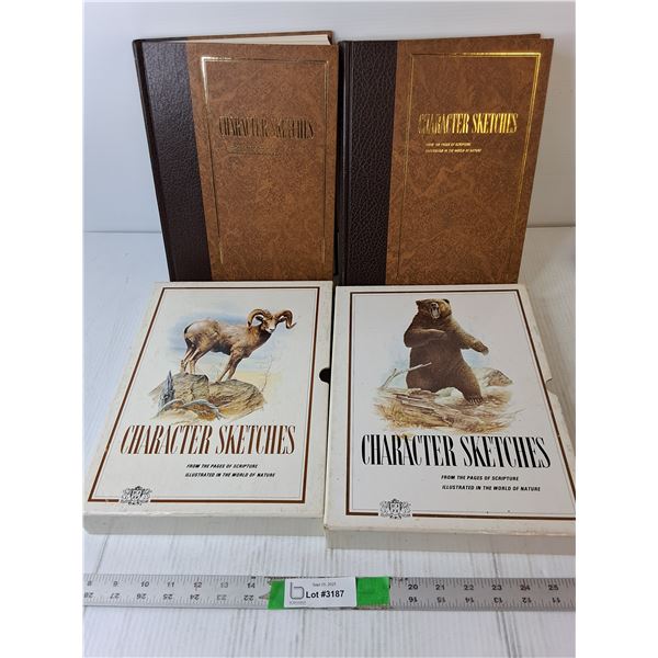 (2) 'Character Sketches' Hardcover Books