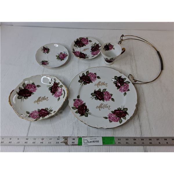 'Mother' Fine China Dish Set- As Is