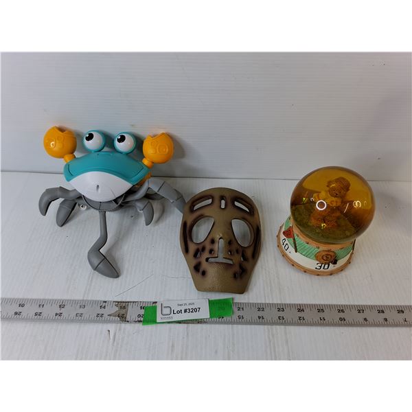 Football Snowglobe with Music- Working, Toy Crab, Decorative Mask