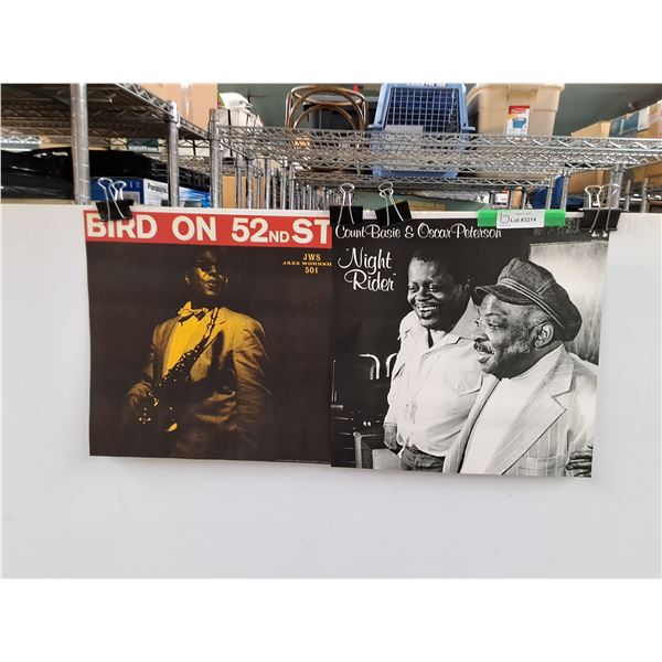 (2)  Posters - Bird on 52nd St, Night Rider 16" x 16"