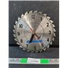 Image 1 : Mastercraft Circular Saw Blade Wall Clock - As Is
