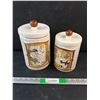 Image 1 : (2) Ceramic Canisters with Lids