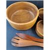 Image 4 : Gourmet Kitchen Wooden Bowls & Salad Utensils