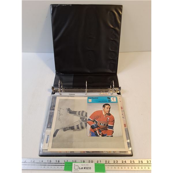 Binder of Assorted NHL Collector Cards & Posters - Authenticity Not Guaranteed