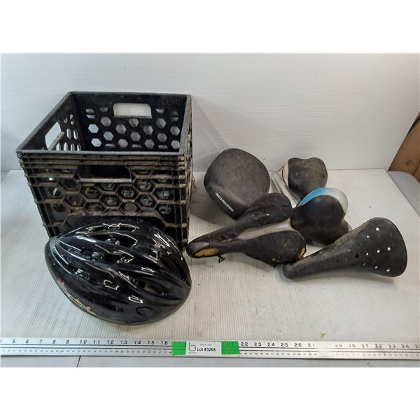 Bicycle Saddles, Milk Crate, Bicycle Helmet - Adjustable Size - PICK UP