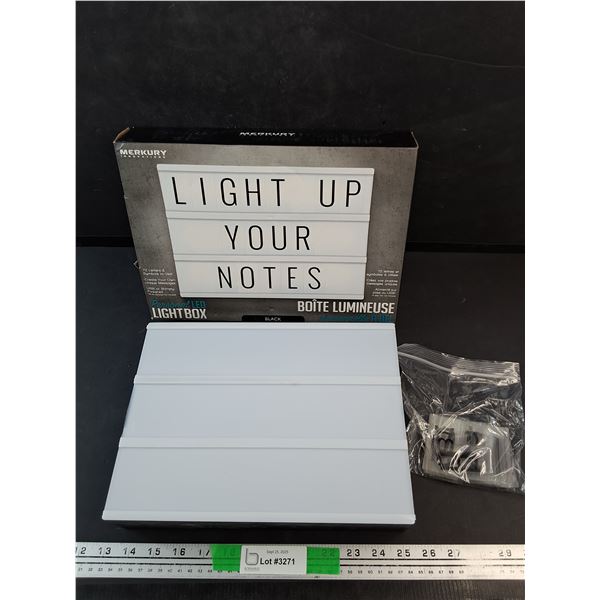 Merkury Personal LED Light Box - As Is, Letters Included
