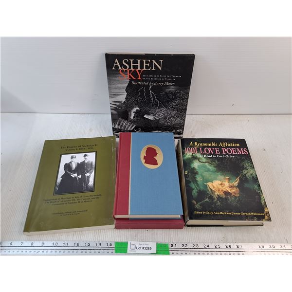 (4) Books - Mozart, 1001 Love Poems, The Diaries of Nicholas II