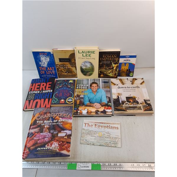 Various Books - Laurie Lee, Charcuteria, Roman Emperors