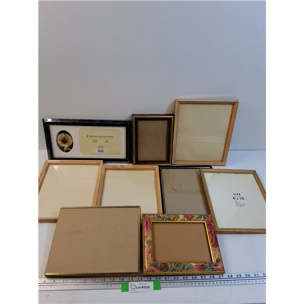 (9) Picture Frames - Assorted