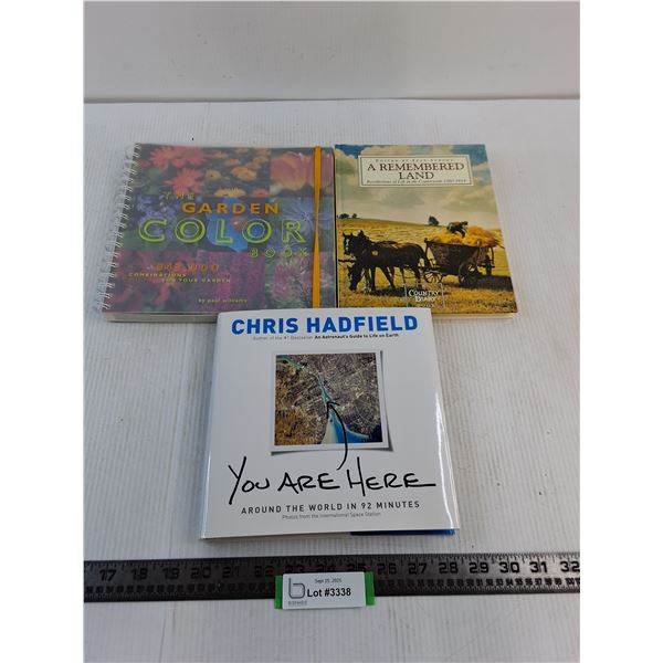 (3) Books (Agri-History, Gardening, Chris Hadfield)
