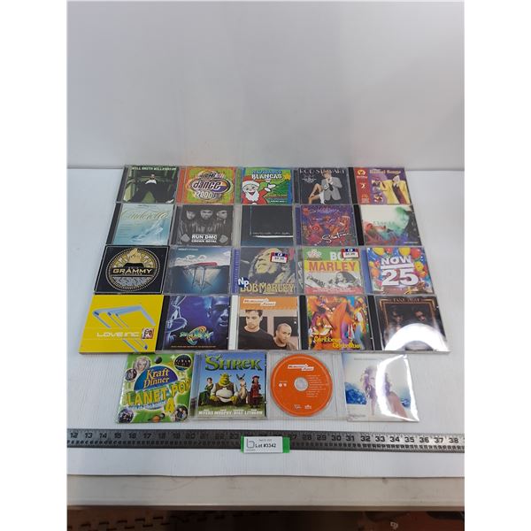 (24) CD's (Will Smith, Grammy Nominees, Alanis, Shrek, Space Jam)