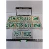 Image 1 : (5) Saskatchewan License Plates, Ens Toyota Plate Holder