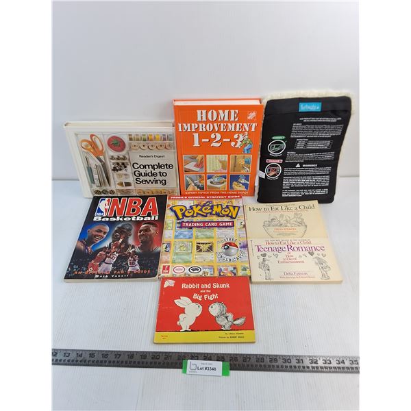 (6) Books (Sewing, Pokemon, Teen Romance), Furimals Heat Pad for Pets