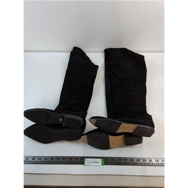(2) Pairs of Women's Leather/Suede Knee-High Boots - Sizes 8 & 8B