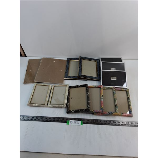 (11) Assorted Picture Frames - Largest 9" x 7"