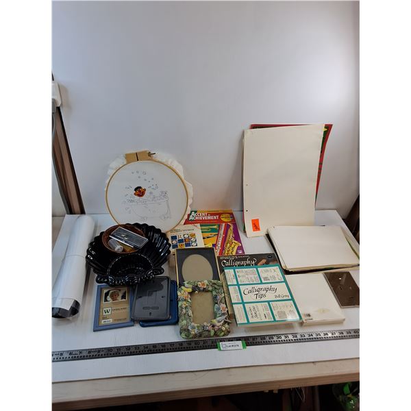 Assorted Craft Items, Picture Frames, Calligraphy, Paper Supplies, Instrument Music  Misc.